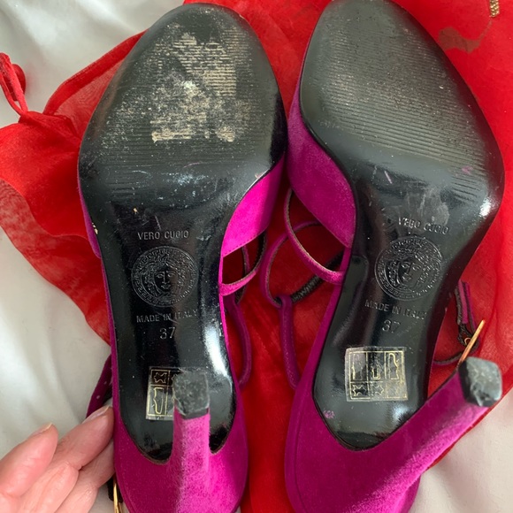 Gianni Versace made in Italy woman’s heels purple/ fuchsia color size 37 - Picture 13 of 16